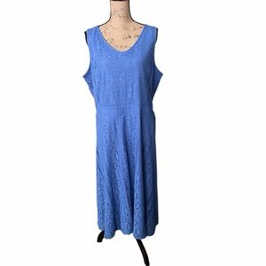 Anthony Chic‎ Blue Lace Midi Dress